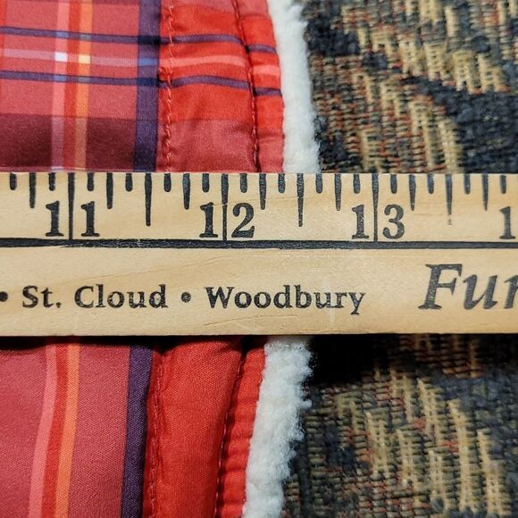 Wag-A-Tude Red Plaid Lined Dog Jacket- Size M - Picture 6 of 7